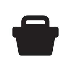 Simple Black Shopping Basket Icon Ecommerce, Retail, and Website Design Element