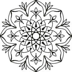 Beautiful black and white mandala