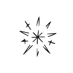 vector illustration of elements with explosion symbols	
