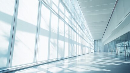 Modern architecture with outside roller blinds extended on all windows, crisp, angular lines under soft natural light