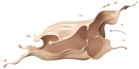 Cosmetic liquid foundation splash element