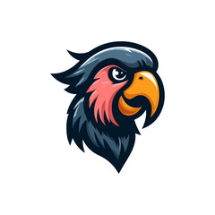 Obraz premium parrot head mascot logo vector illustration