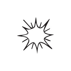 vector illustration of elements with explosion symbols	
