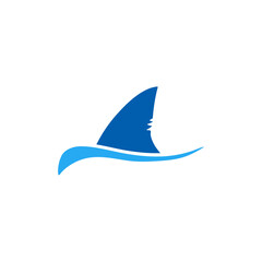 Shark fin logo design. Vector illustration 