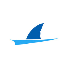 Shark fin logo design. Vector illustration 