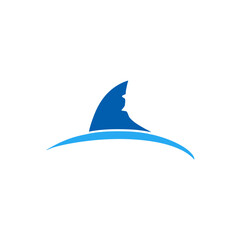 Shark fin logo design. Vector illustration 