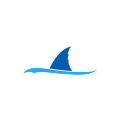 Shark fin logo design. Vector illustration 