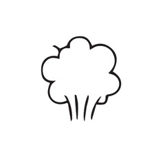 vector illustration of elements with explosion symbols	
