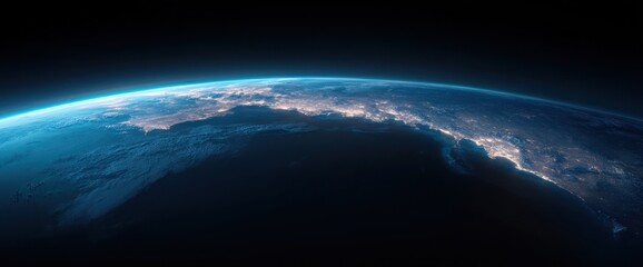 Fototapeta premium Earth's Night Lights: A Stunning View from Space
