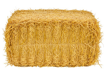 Golden Hay Bale Rustic Texture and Agricultural Harvest Image