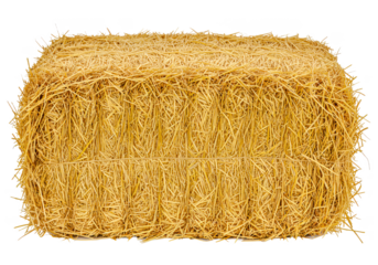 Golden Hay Bale Rustic Texture and Agricultural Harvest Image