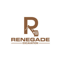 Bold Excavator Logo symbolizing strength, precision, and heavy-duty construction—perfect for construction companies, excavation services, or businesses focused on earth-moving equipment.