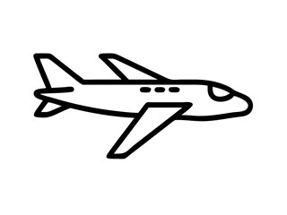Airplane line art vector, Airplane icon outline drawing vector illustration
