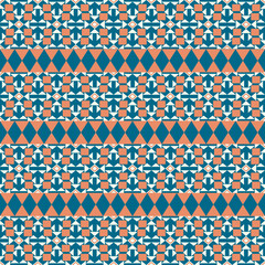 Seamless Ethnic Pattern Texture. Navajo Geometric Print, Rustic Decorative Ornament. Abstract Geometric Pattern. Native American Pattern Ornament for the Design of Clothing