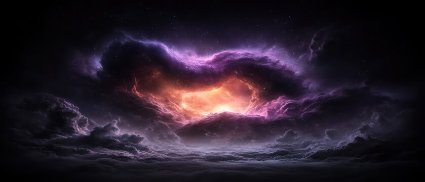Cosmic Nebula: A Glimmer of Light in the Dark Void