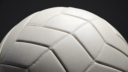 White volleyball ball close-up