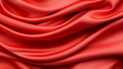 Obraz premium Close up of draped red satin fabric