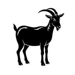 Silhouette Illustration Of Goat