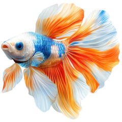 Fototapeta premium Elegant Betta Fish Displays Stunning Coloration on a Dark Background