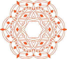 Unique mandala design. Vector illustration. Beautiful mandala on white background.