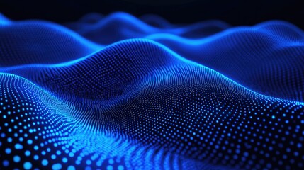 Abstract background with blue spheres for science concepts