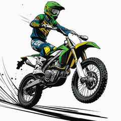 unique and cool motorcross vector