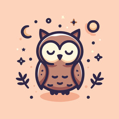 cute owl vector image