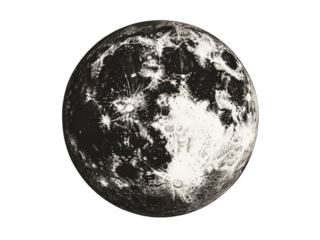 Detailed Lunar Surface: A High-Resolution Monochrome Image of the Moon's Craters and Maria