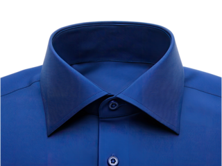 Classic Blue Mens Dress Shirt Collar Detail Closeup Photography