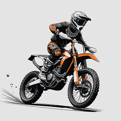 unique and cool motorcross vector