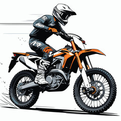 unique and cool motorcross vector