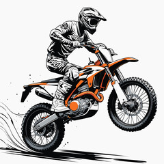 unique and cool motorcross vector