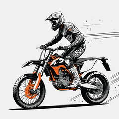 unique and cool motorcross vector