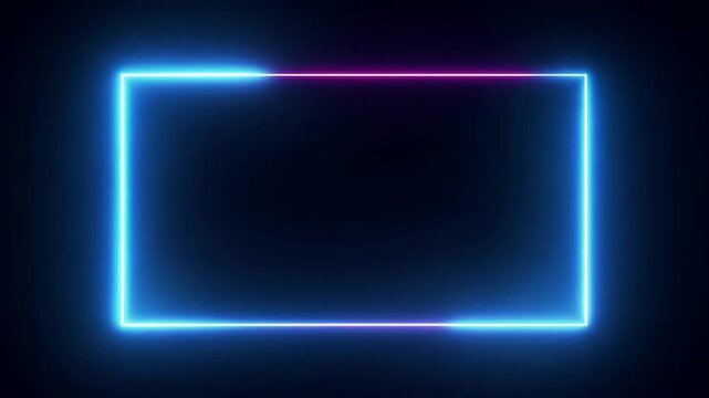 Neon Frame on Dark Background for Modern Digital Designs