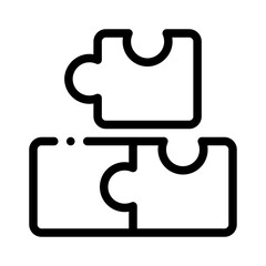 puzzle line icon