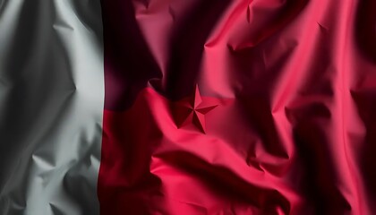 Obraz premium Abstract Crimson and Gray Fabric with Embossed Star