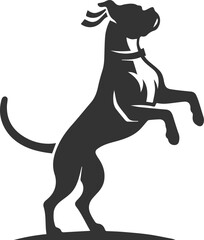 Boxer dog silhouette vector