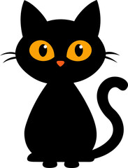 black cat cartoon