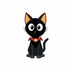 black cat cartoon
