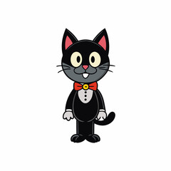 black cat cartoon