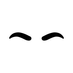 eyebrow icon color editable on white background