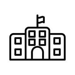 High School Modern Simple icon color editable on white background