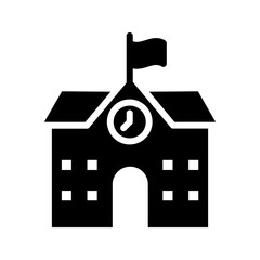 High School Modern Simple icon color editable on white background