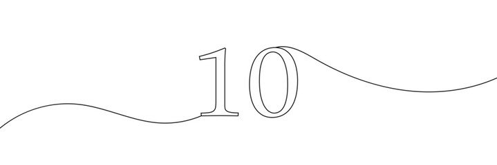 Fototapeta premium Numbers in continuous line drawing style. Line art of numbers. Vector illustration. Set of abstract drawings&nbsp;of&nbsp;numbers .Vector Illustration&nbsp;.EPS&nbsp;10&nbsp;. 