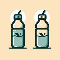 drinking water bottle vector image