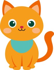 cat carton with white background 