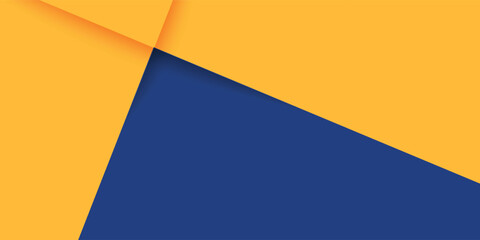 Abstract blue yellow banner geometric shapes background. Vector abstract graphic design banner pattern