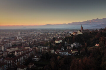 Obraz premium The city of Pinerolo, Turin, Italy