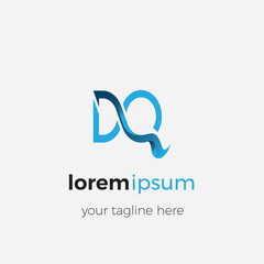 DQ letter logo graphic vector illustration