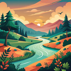 landscape in the mountains
